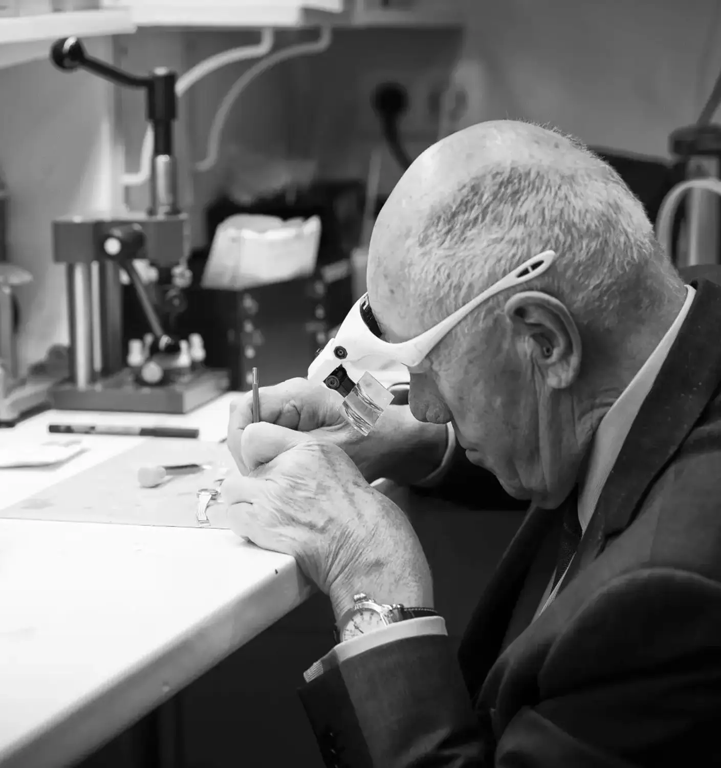 Willy Bosmans aan het werk